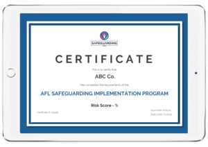 AFL Safeguarding Implementation Program Certificate