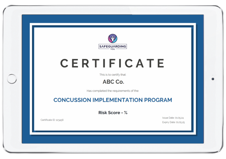 Concussion Implementation Program Certificate