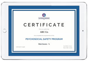 Certificate Psychosocial Safety Program