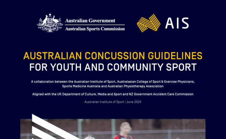 AIS Concussion Guidelines for Youth and Community Sport